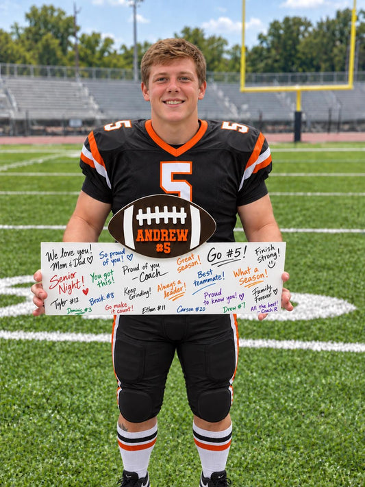 Personalized Football Senior Night Sign | Team Signing Board