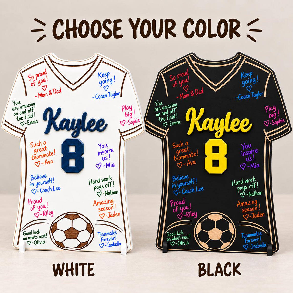 Personalized Soccer Senior Night Sign | Jersey Signing Board