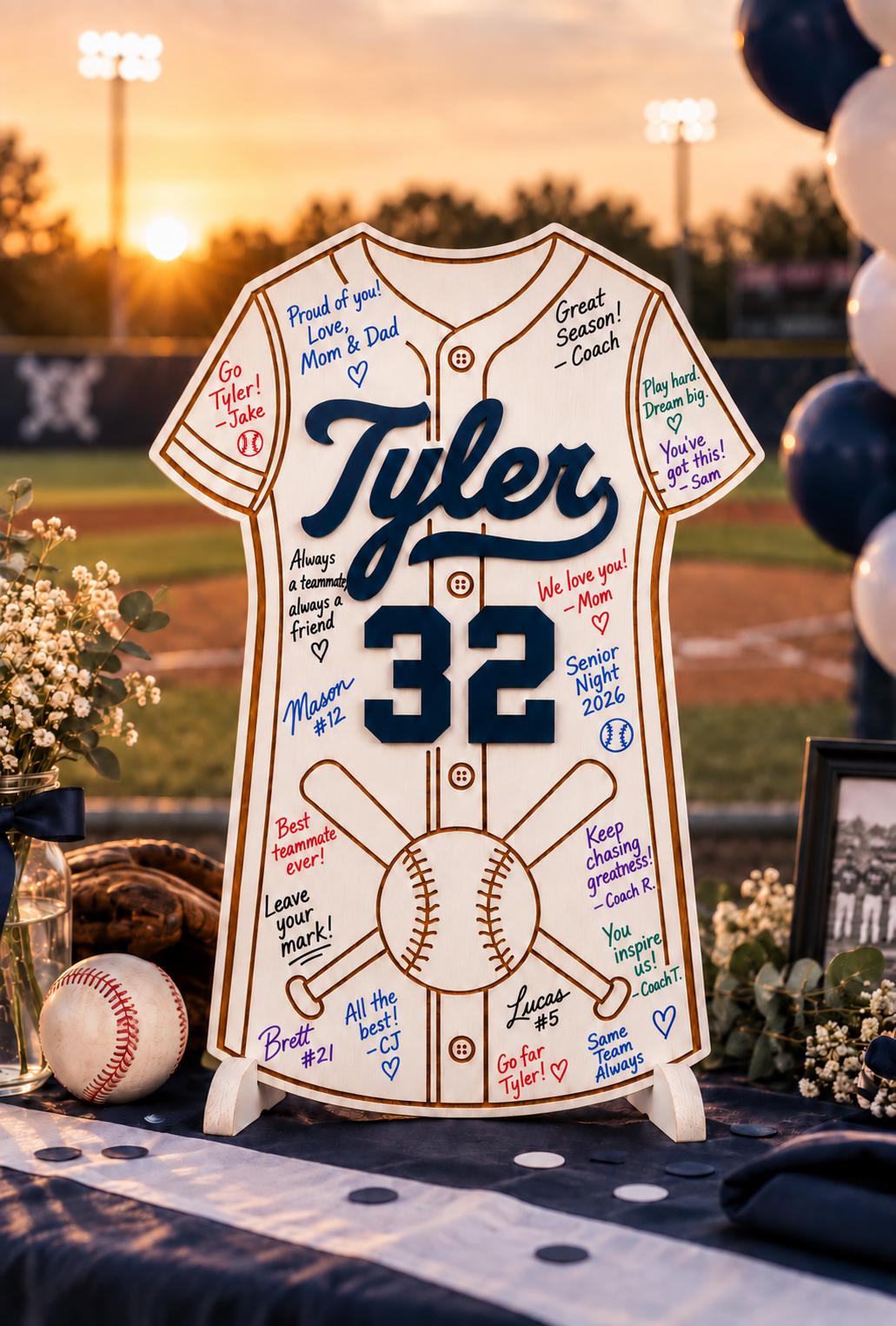 Personalized Baseball Senior Night Sign