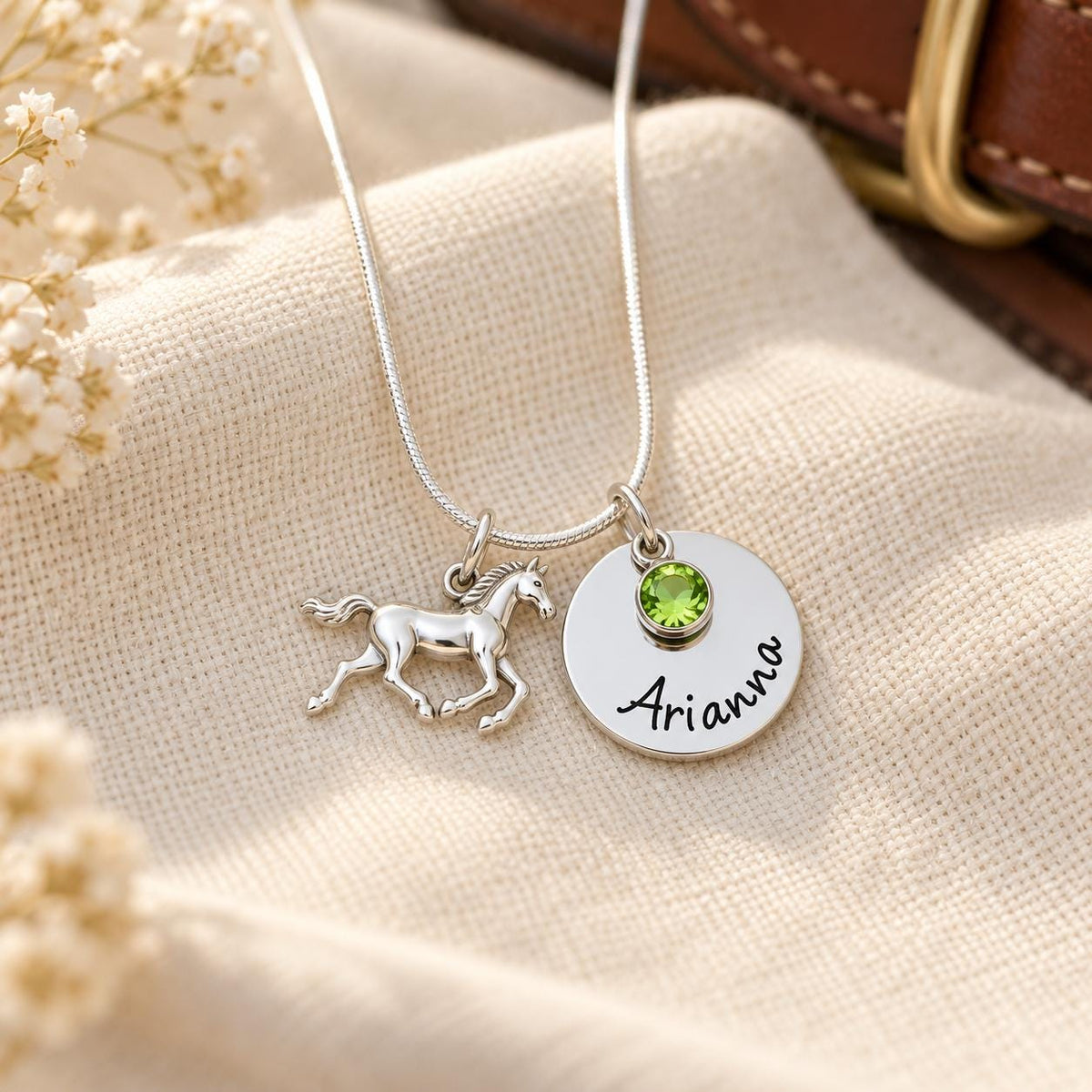 Personalized Horse Necklace with Name