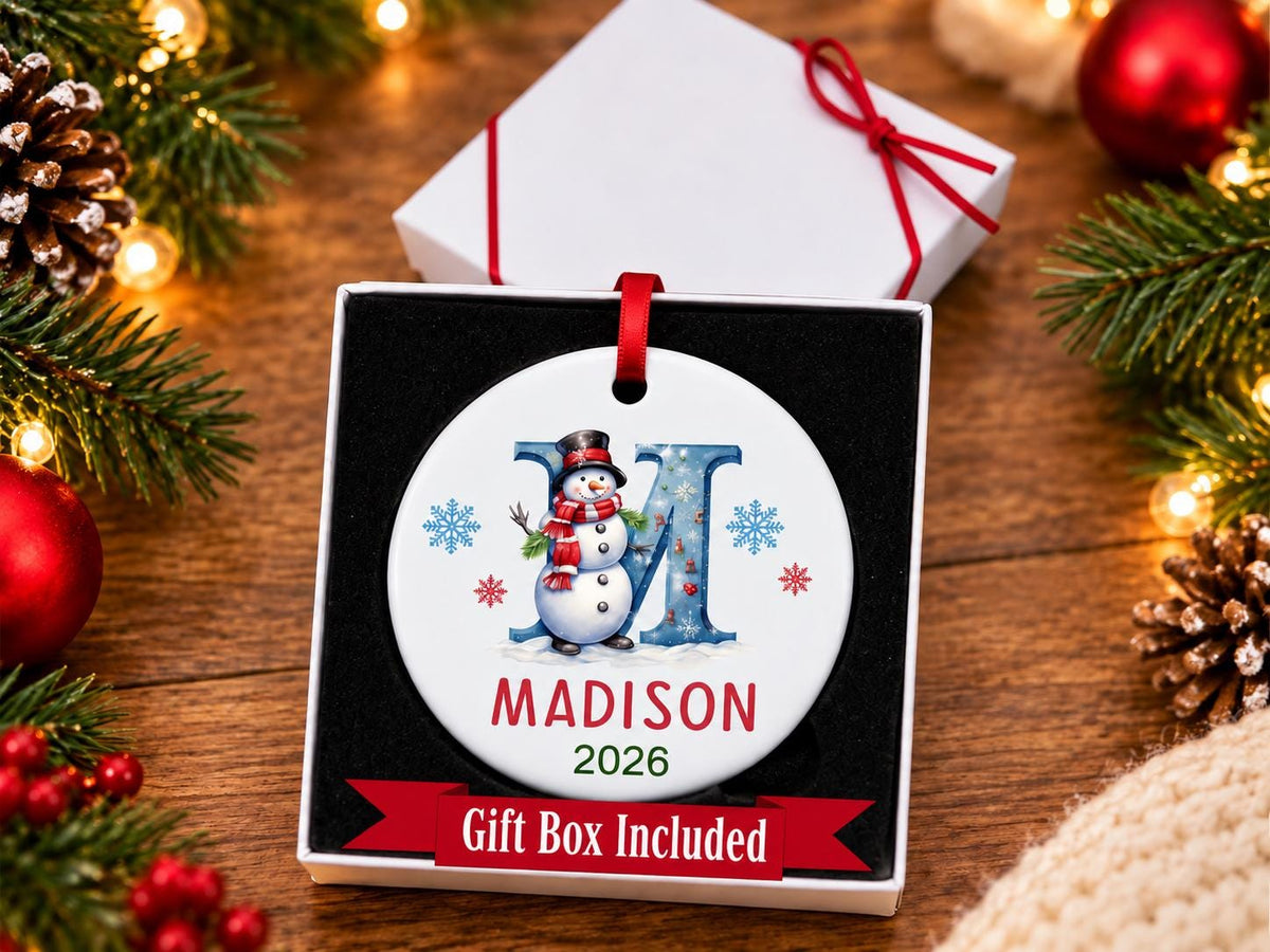 Personalized Letter Name Christmas Ornament