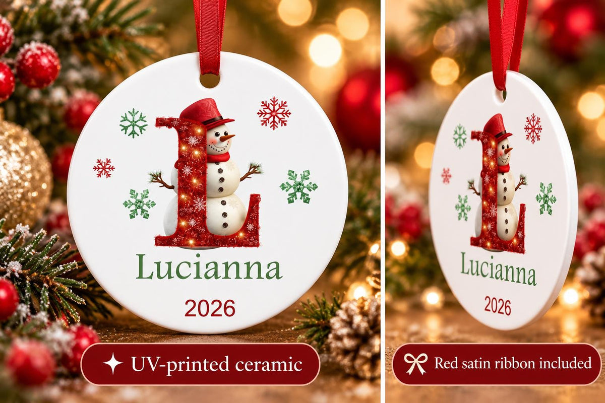 Personalized Snowman Christmas Ornament