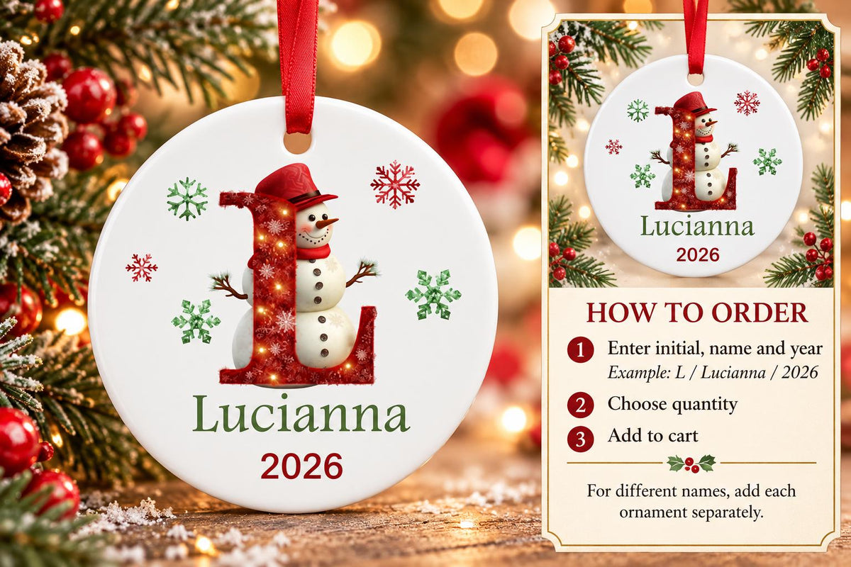 Personalized Snowman Christmas Ornament