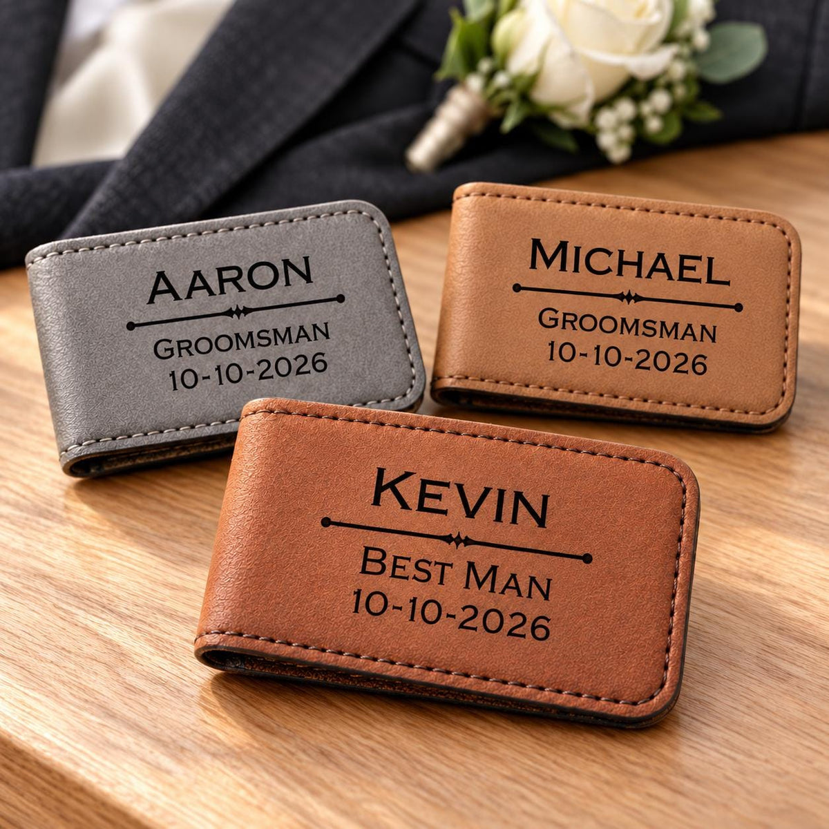 Engraved Groomsmen Money Clip