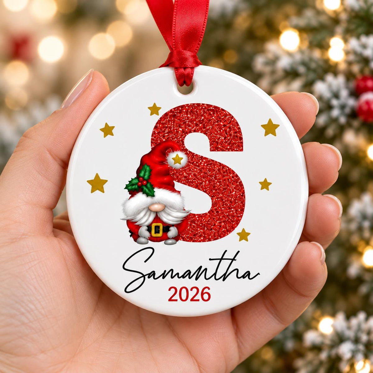 Personalized Initial Ornament for Family