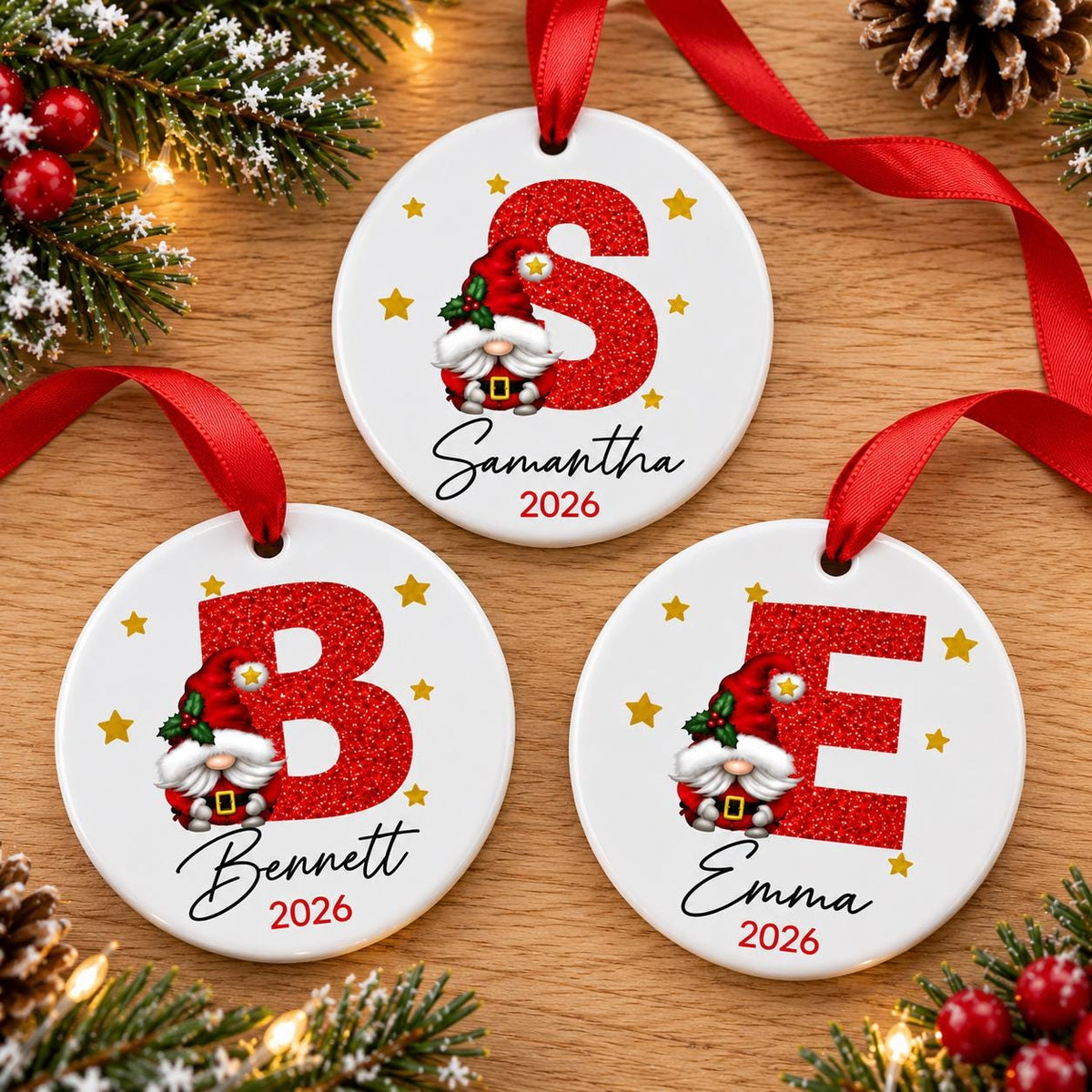 Personalized Initial Ornament for Family