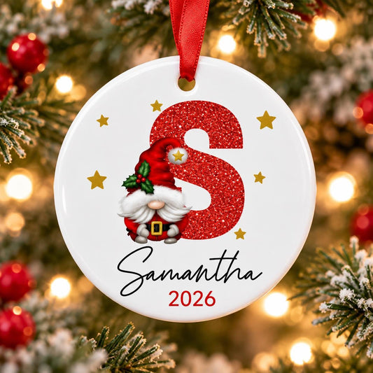 Personalized Initial Ornament for Family