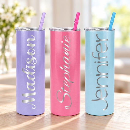 Personalized Skinny Tumbler with Name