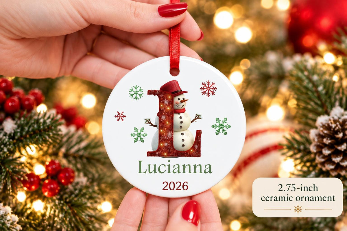Personalized Snowman Christmas Ornament