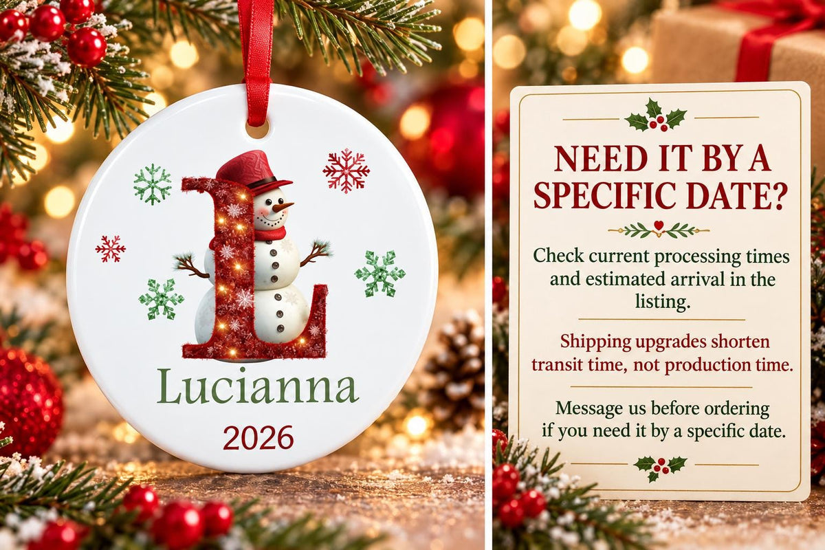 Personalized Snowman Christmas Ornament