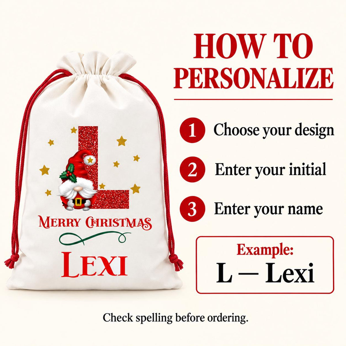 Personalized Snowman Santa Sack – Canvas Christmas Gift Bag
