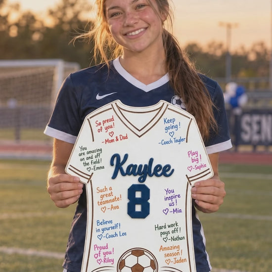 Personalized Soccer Senior Night Sign | Jersey Signing Board