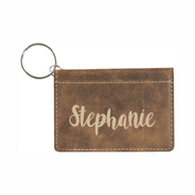 Load image into Gallery viewer, Personalized Keychain Wallet, Custom ID Holder
