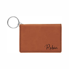 Load image into Gallery viewer, Personalized Keychain Wallet, Custom ID Holder
