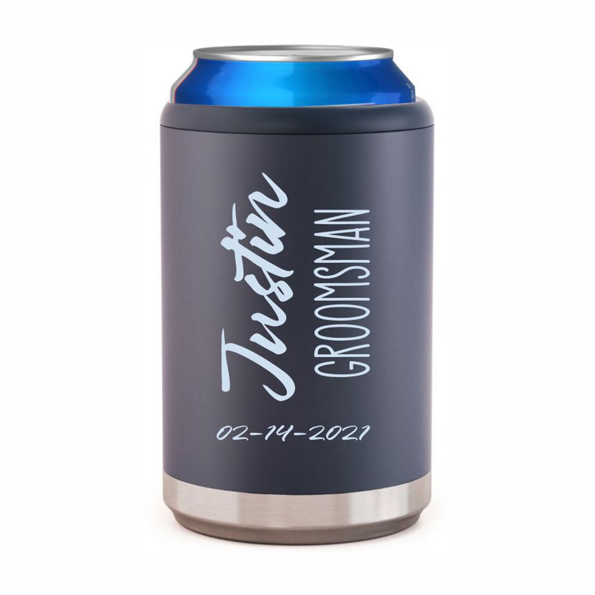 Groomsmen Custom Metal Can Cooler