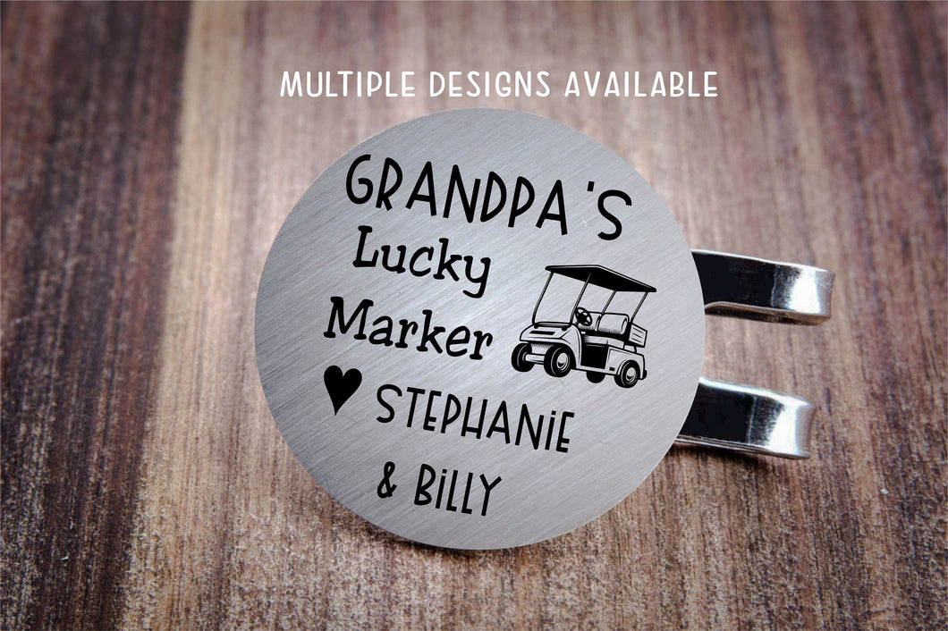 Gift for Grandpa, Personalized Golf Ball Marker