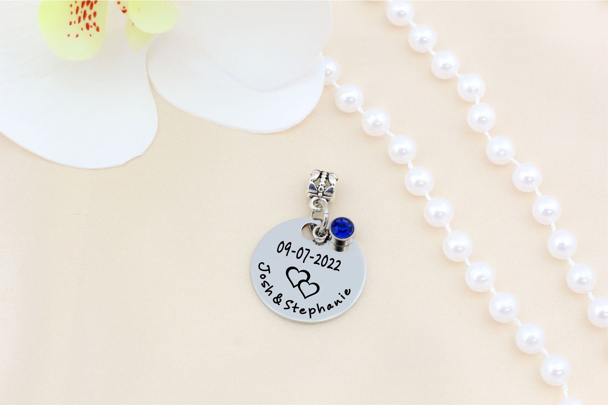 Something Blue Bridal Bouquet Charm Gift for Bride