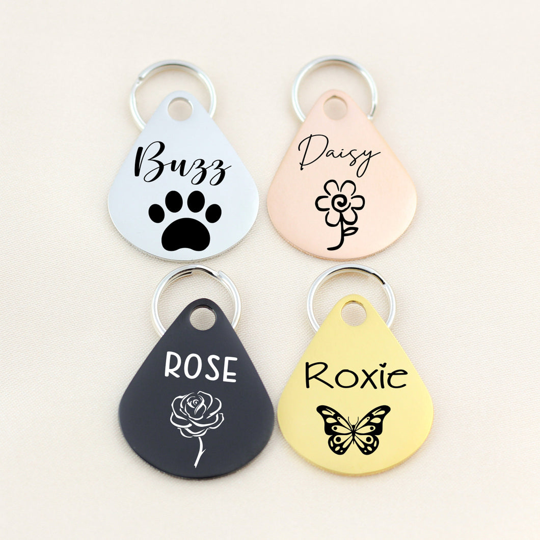 Personalized Tear Drop Pet Tag