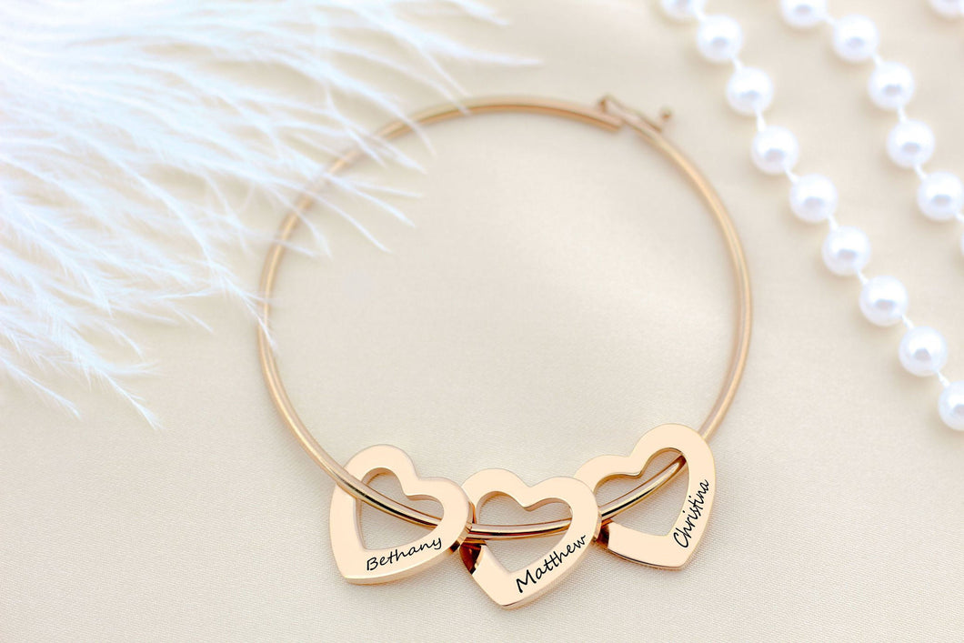 Personalized Bracelet, Custom Bracelet, Engraved Bracelet, Mom Gift, Grandma Gift, Mom Birthday Gift, Mom valentine Gift,