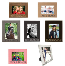 Load image into Gallery viewer, Personalized Leatherette Photo Frame, 4x6, 5x7, 8x10,
