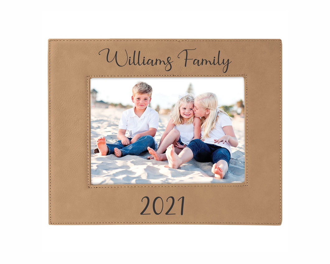 Personalized Leatherette Photo Frame, 4x6, 5x7, 8x10,