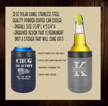 Load image into Gallery viewer, Personalized Stainless Steel Can Cooler Engraved Tumbler
