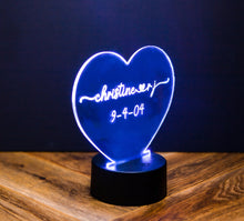 Load image into Gallery viewer, Personalized 6 Color Night Light , Anniversary Gift , Custom Night Lamp
