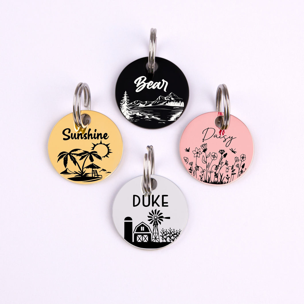 Personalized stainless steel dog and cat tags