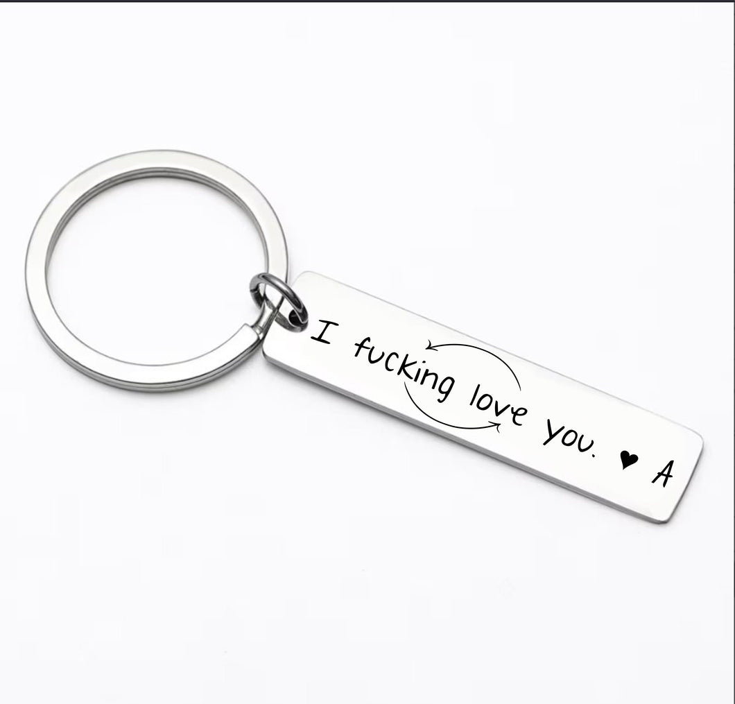 Mature Funny Keychain - Boyfriend Gift for him, Girlfriend gift for her - Stainless steel laser engraved keychain.