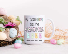 Load image into Gallery viewer, Easter gift for Grandma, Personalized Easter cup, My favorite Peeps call me Grandma
